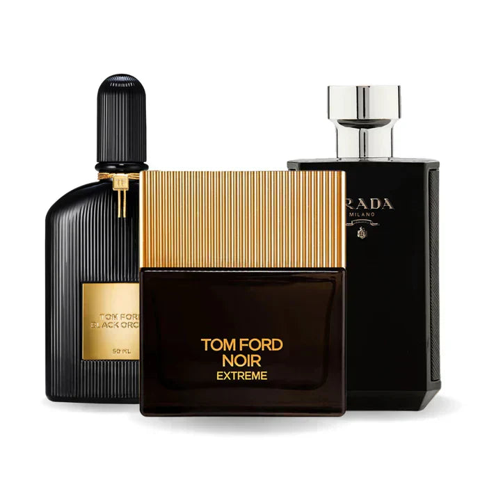3 Perfume Set: BLACK ORCHID, NOIR EXTREME y PRADA INTENSE 100ml