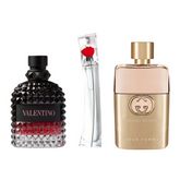 3 Perfume Set: Gucci Guilt, Valentini Intense, y Flower Kenzo 100ml