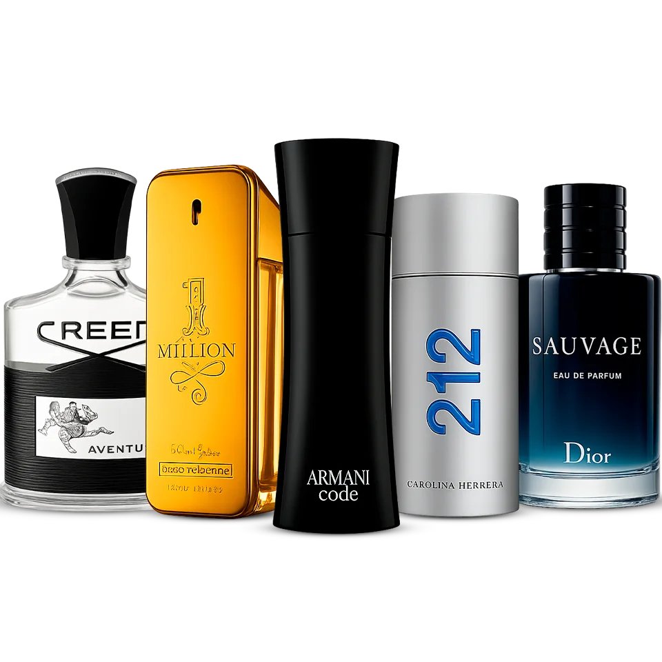 5 Perfume Set: Creed Aventus, 1 Million, Armani Code, 212 Men & Dior Sauvage 5×100 ml